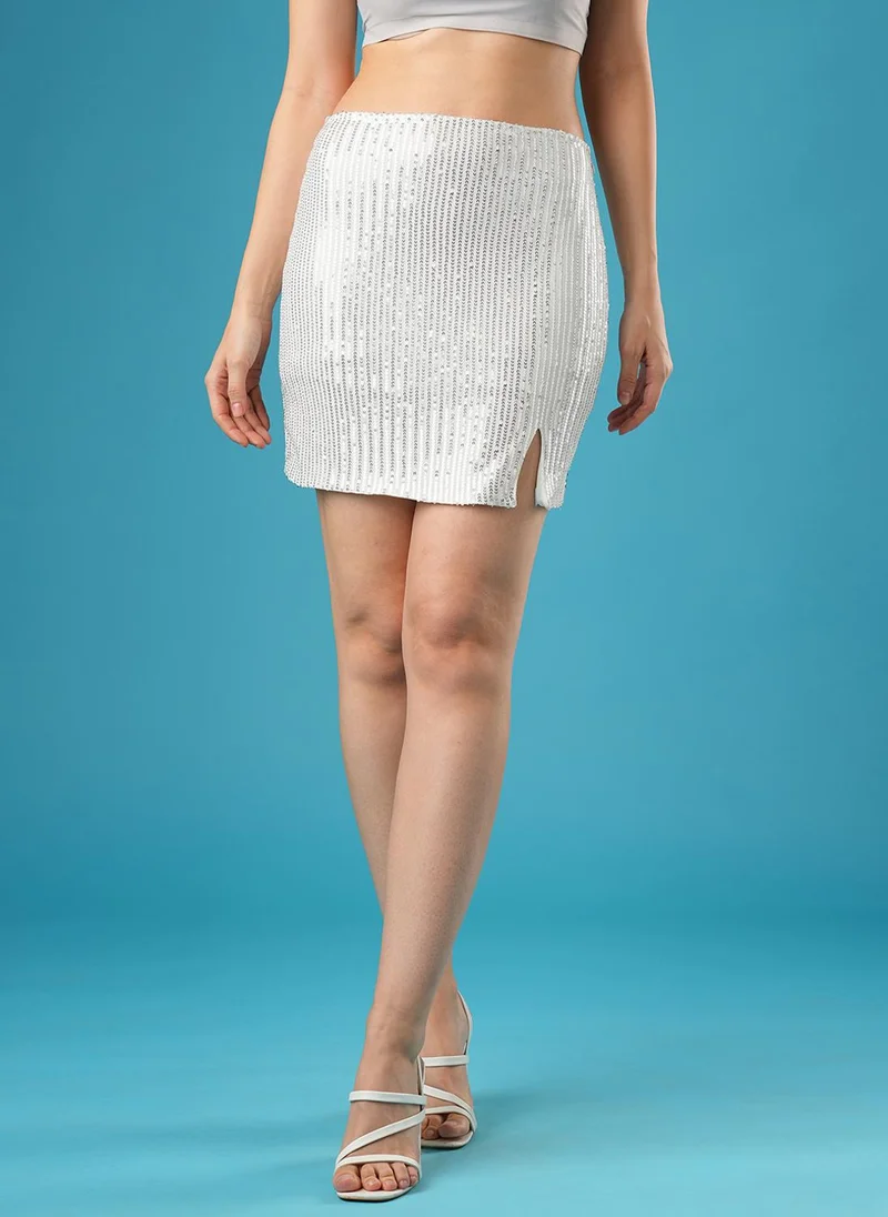 جلو باص جوب نسائي جلوبس بتفاصيل ترتر وفتحة جانبية